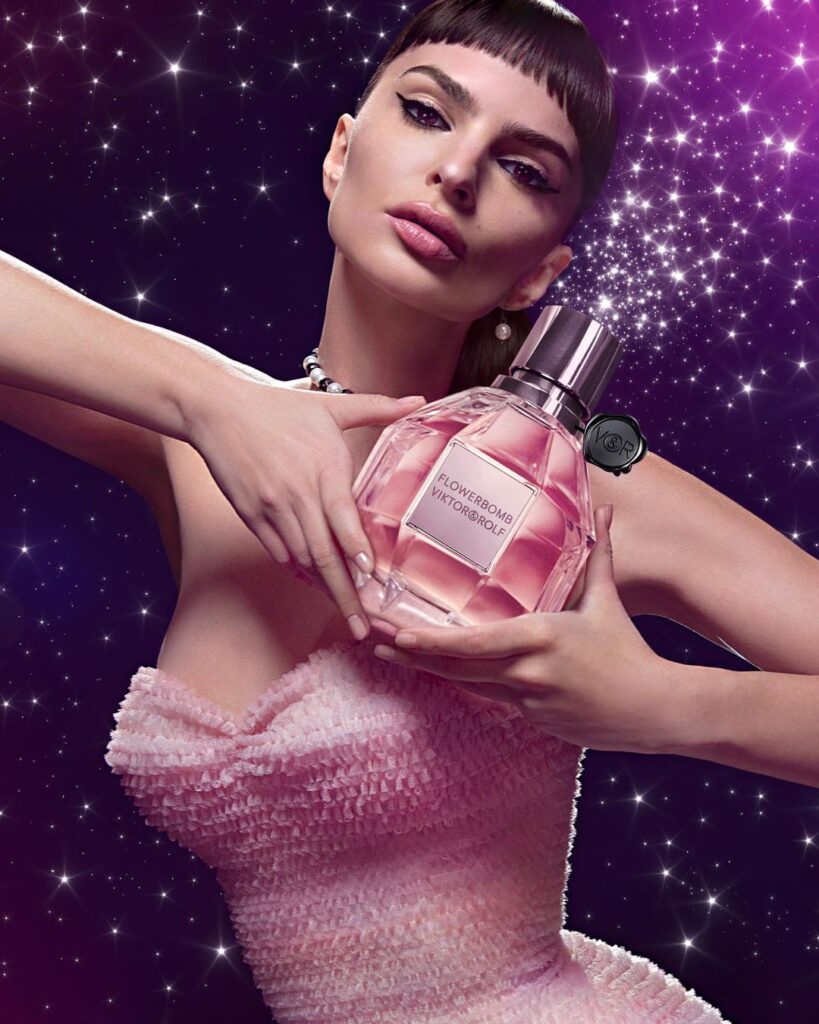 Emily Ratajkowski Endorses Viktor & Rolf Flowerbomb Perfume