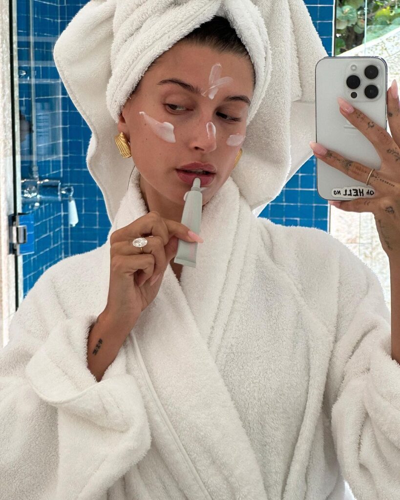 High-quality skincare products by Hailey Bieber