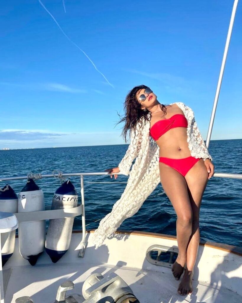 Priyanka Chopra wears sexy red two piece