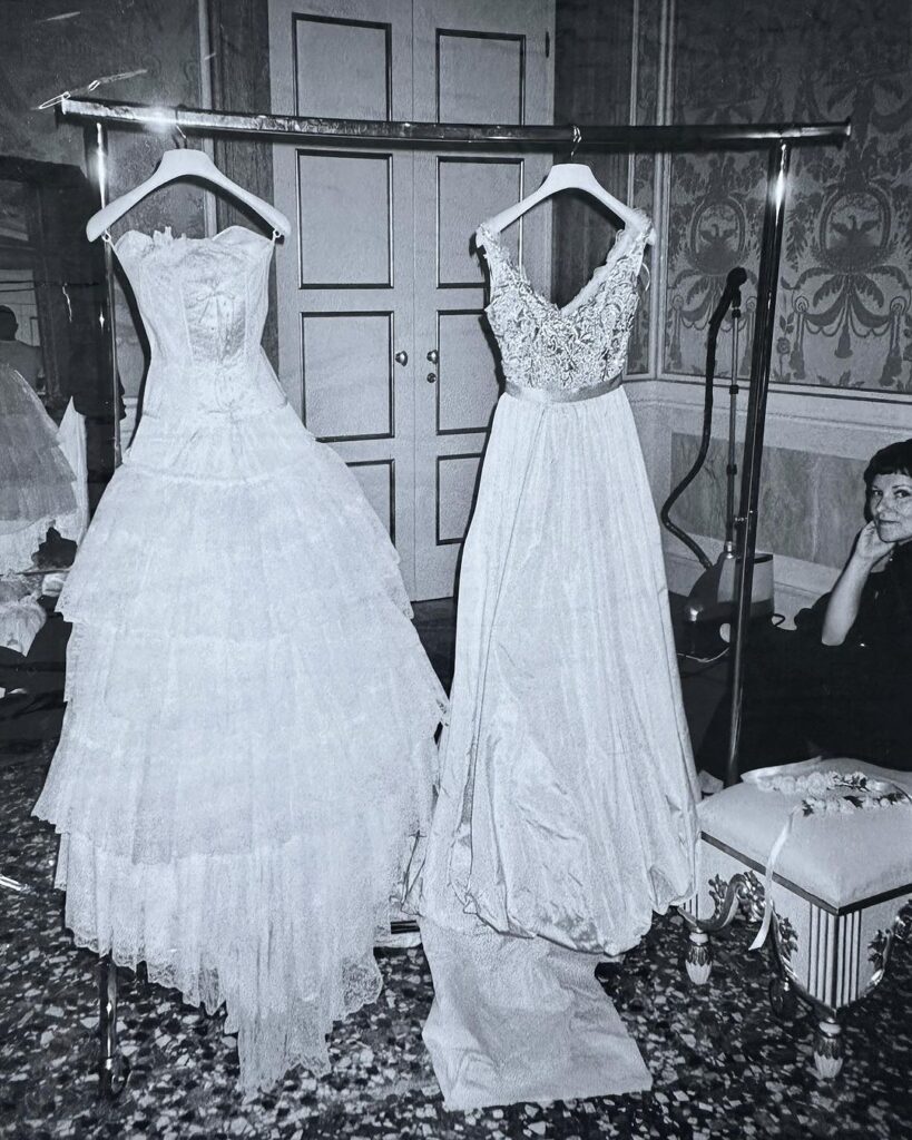 Salma Hayek's two wedding gowns