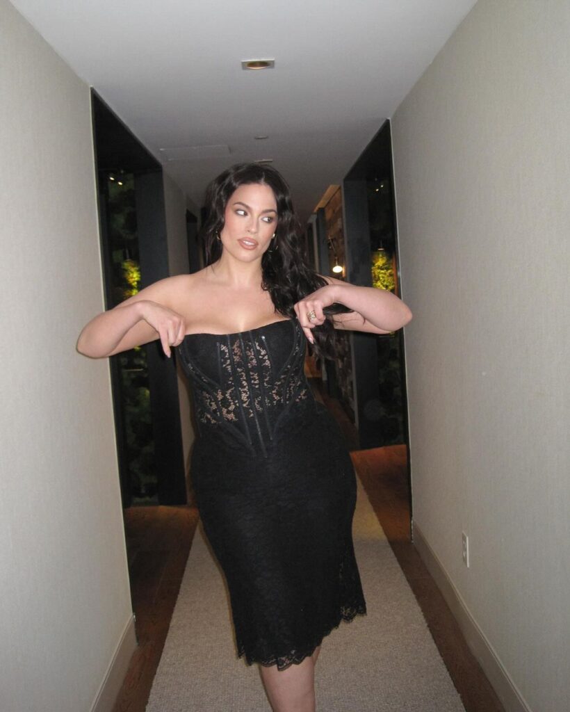 Ashley Graham's transparent corset top
