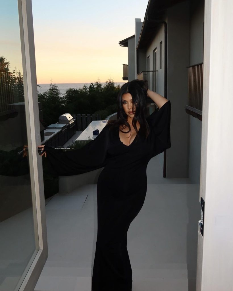 Kourtney Kardashian’s sleek black ensembl